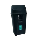 Lixeira basculante 50L preta | Plasvale