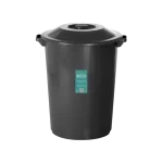 Lixeira com tampa 35L preta | Plasvale