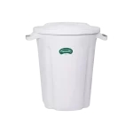 Lixeira com tampa 97L branca | Plasvale