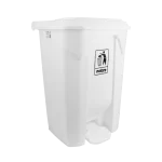 Lixeira com pedal 100L branca | Nobre