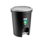 Lixeira com pedal 6,6L preta | Sanremo