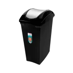Lixeira basculante 70L preta | Sanremo