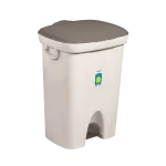 Lixeira com pedal 72L bege | Sanremo