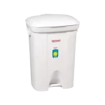 Lixeira plástica c/pedal 36L branca | Sanremo