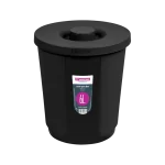 Lixeira com tampa 6L preta | Sanremo