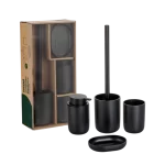 CONJUNTO P/BANHEIRO 4 PEÇAS PRETO Mood