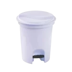 Lixeira plástica c/pedal 13L branca | Plasvale